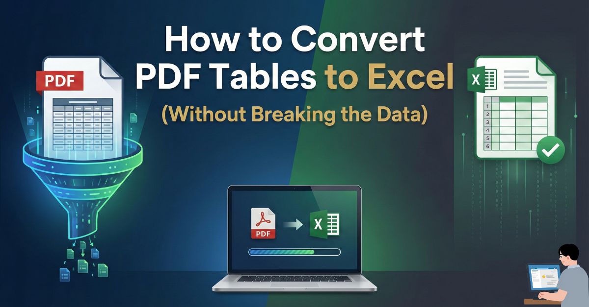 How to Convert PDF Tables to Excel